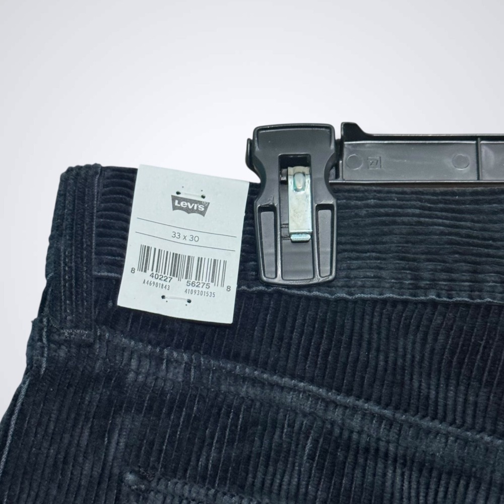 Levis Pants Mens 33 X 32 Black Corduroy Chino Brand New Y2K 5 Pocket - Picture 3 of 8